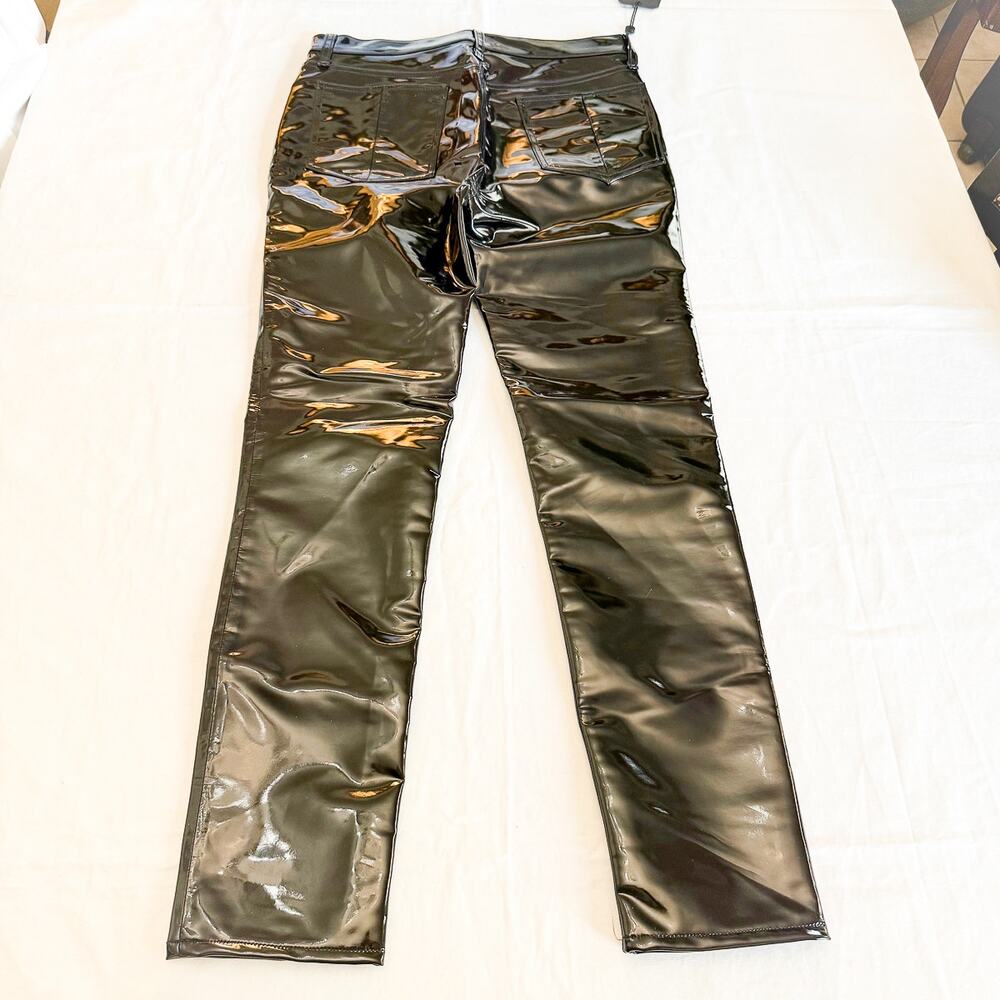 Rag & Bone Black High Rise Vinyl Skinny Patent Black Pants Size 29 NWT $495 - Picture 3 of 7